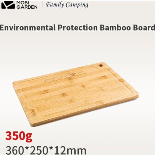 MOBI GARDEN Kitchen Accessories Bamboo Materials Cutting Board 12cm Thick Field Kitchen Outdoor Picnics 36x25cm Cut Fish/Meat