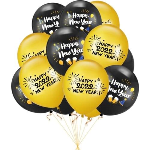 Happy New Year 2021 Party Decorations 12inch Latex Balloons for Christmas Home Decor Air Globos New Year Eve Party Noel Navidad