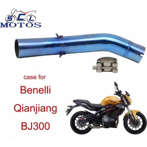 Sclmotos - BJ300GS Stainless Steel Mid Pipe Motorbike MotorcycleMiddle Link Exhaust Muffler for Benelli BJ300GS Racing