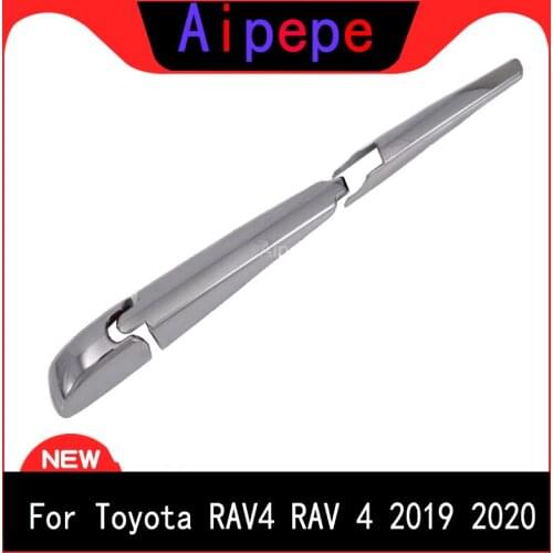 For Toyota RAV4 XA50 2019 2020 ABS Chrome Rear Rain Window Windshield Wiper Blade Cover Trim Frame Sticker car styling 3pcs