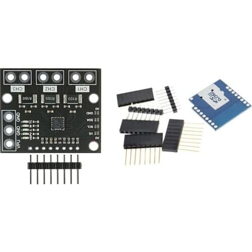 Micro-SD Card Shield Mini TF ESP8266 Module with I2C SMBUS INA3221 Power Supply Voltage Monitor Sensor Board Module