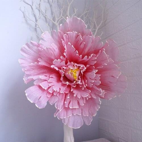 Simulation Large Peony Artificial Linen Flowers Wedding Background Road Lead Decoration Fake Flowers Home Decoration Accessories