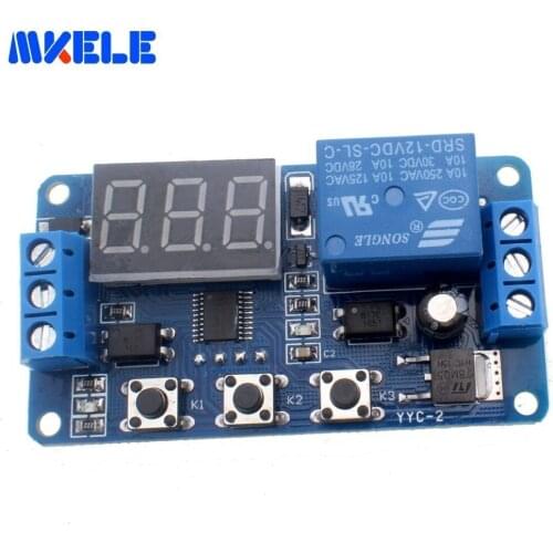 Smart Electronics 12V Timer Relay DC LED Display Module Digital Delay Control Switch Module PLC Automation Timing Turn Off Board