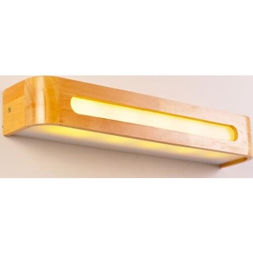 Chinese style Modern Led wall Lamp with Oak wooden&acrylic lampshade,living room/bathroom/Bedroom/corridor indoor Wall Sconces