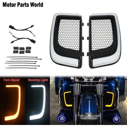 Motorcycle LED Fairing Lower Grills Light For Harley Touring FLHTCU Electra Glide Ultra Classic 14-19 FLHXSE CVO Street Glide