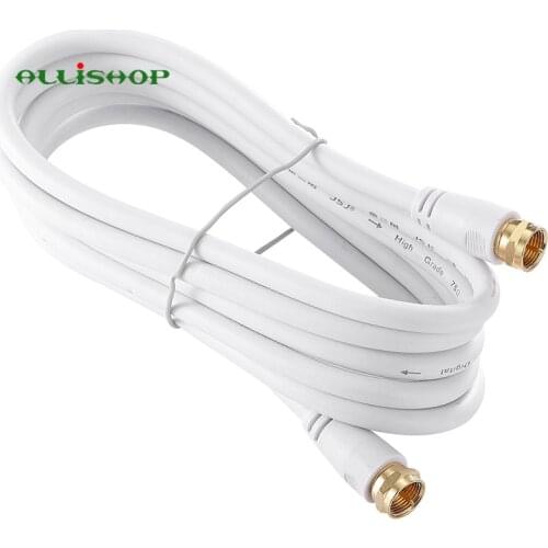 TV F Coaxial Cable Flylead Aerial Male to Male RF RG6 Satellite Antenna Cable F Type Male to Male RF Coaxial Cable