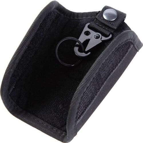 Outdoor Black Silent Key Holder Military Molle Pouch Belt Tactical EDC Small Pocket Keychain Holder Case Waist key Pack Bag