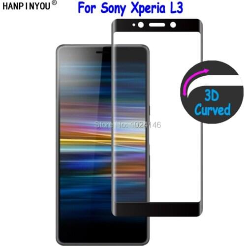 For Sony Xperia L3 5.7" 9H Ultra Thin 3D Curved Full Cover Front Hard Tough Tempered Glass Protect Film Screen Protector Guard