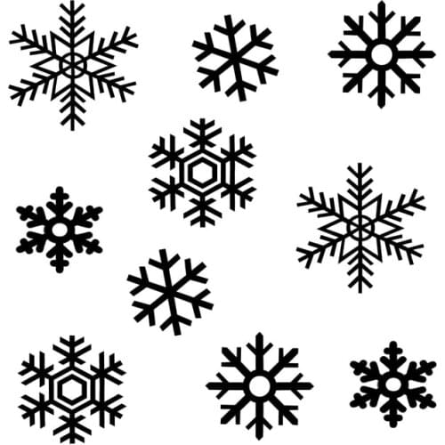 19.2*20.3CM Lovely Winter Snowflake Suit For Car Stickers Cartoon Motorcycle Vinyl Decals Black/Silver C7-1720