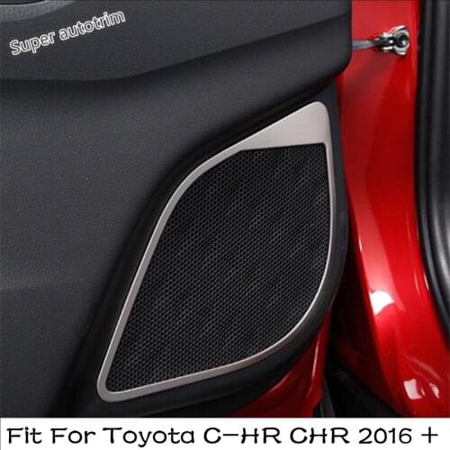 Lapetus Inner Door Stereo Speaker Audio Loudspeaker Sound Frame Cover Trim Stainless Steel Fit For Toyota C-HR CHR 2016 - 2021