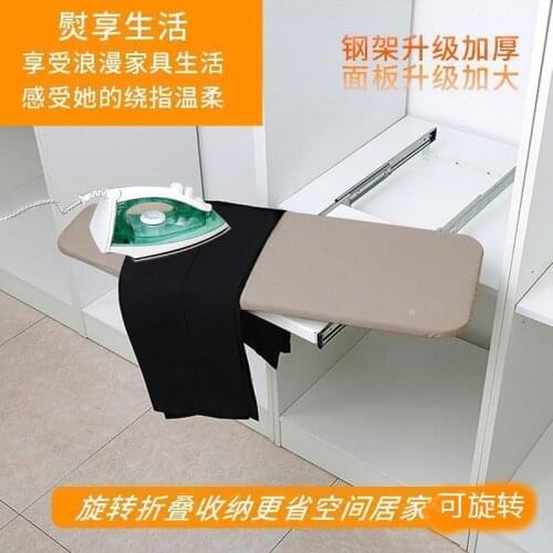 Rotating Ironing Board Wardrobe Folding Counter Within Recessed Ironing Board Slidable Rotating Electric Iron Supporting Plate