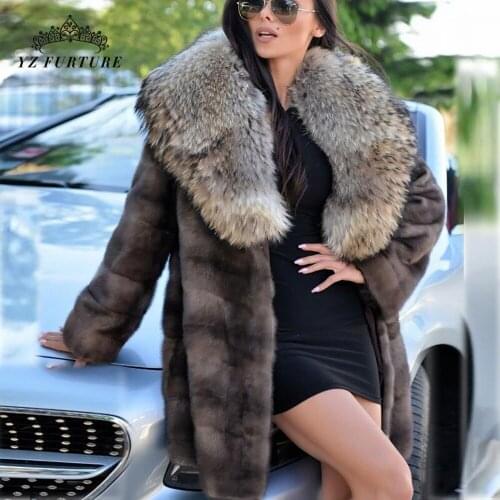 YZ FURTURE Fur Coats With Collar