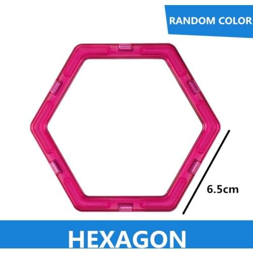 2Pcs/lot Hexagon Magnetic Toy Bricks and 3D Magnetic Building Blocks Matched Toy Bricks Kids Birthday Gifts Family School Fun