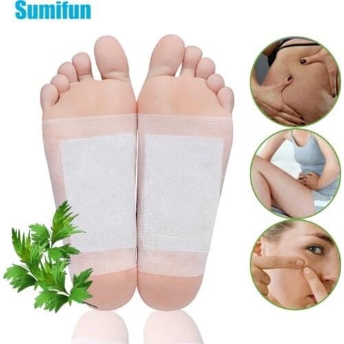 20pcs Natural Plant Warmwood Medical Detox Foot Pad Slim Detoxification Adhesive Patch Health Foot Care Body Toxins Plaster