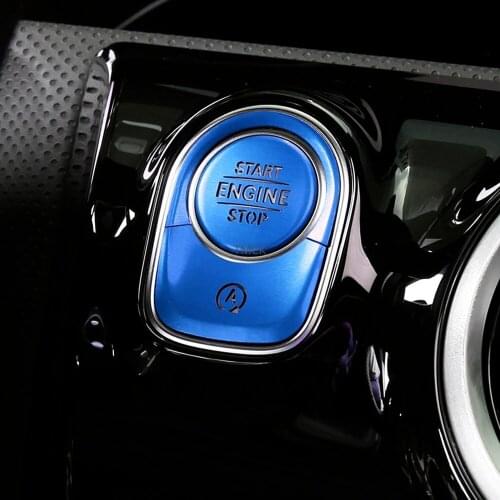 3x Car Interior Engine Start Stop Switch Push Button Ring Trim Cover For Mercedes Benz A Class W177 A180 A200 A220 A250 GLB GLE
