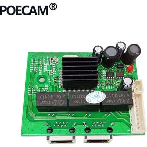 3Port gigabit network switches module 2 Port RJ45 with 8 pin way header Ethernet Switch Hub PCBA board