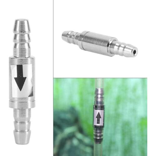 Aquarium CO2 One Way Check Valve Non-Return Check Value For Aquarium CO2 System Aquarium Stainless Steel CO2 Diffuser Air