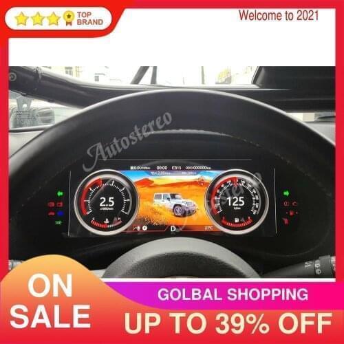 Car Dashboard Instrument Display 12.3" Android 9.0 Meter Screen For Jeep Wrangler 2010-2017 Multimedia Player Car GPS Navigation