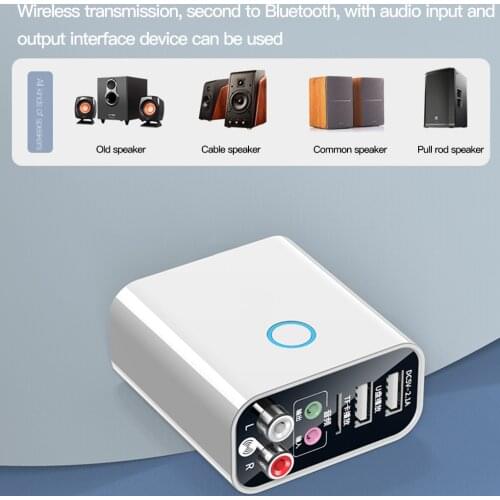 Bluetooth 5.0 Audio Adapter Wireless Remote Control Audio Transmitter Receiver USB Fast Charger