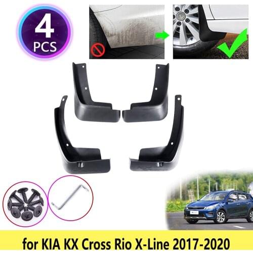 For KIA KX Cross Rio X-Line 2017 2018 2019 2020 4PCS Wheel Mudguards Mudflaps Fender Mud Flaps Splash Mud Guards Car Accessories
