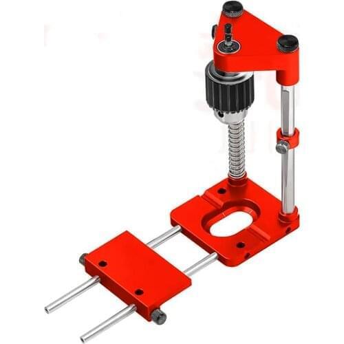 Woodworking Drill Locator, Alloy Steel Woodworking Drilling Template Guide Tool, Bench Drill Press Machine Woodworking Tool
