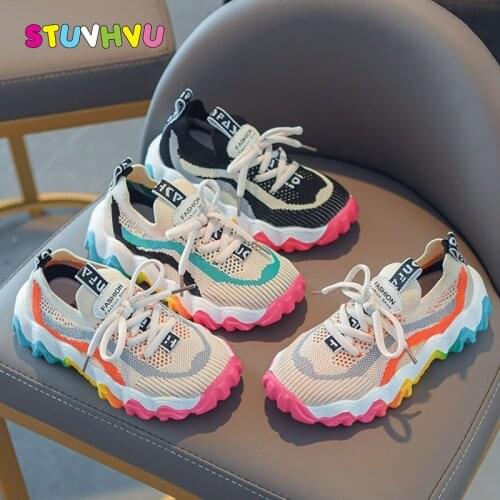 Children Casual Shoes Mesh Sneakers 2021 New Student Running Shoe Boys Sneakers Breathable Girls Net Shoes for Kids Soft Bottom