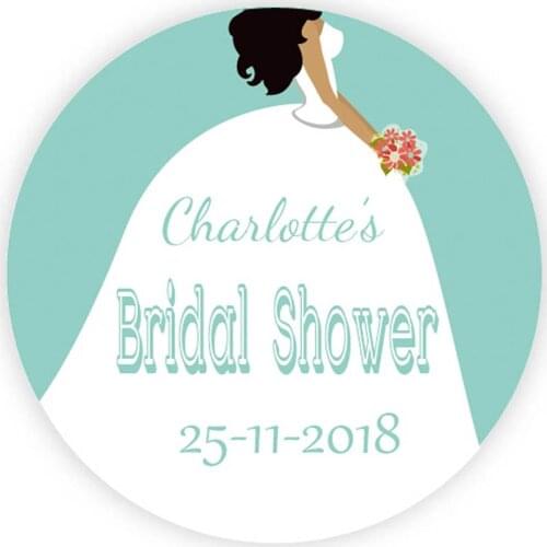 DouxArt 100pcs Personalized Wedding Stickers - Birdal Shower - 40mm Marriage Wedding Communion Decoration Labels Seals P105