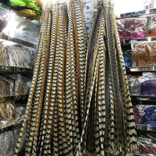 Hot sales! pretty 50pcs Natural 120-130 cm/48-52inches copper chicken feathers decoration diy collection stage performances