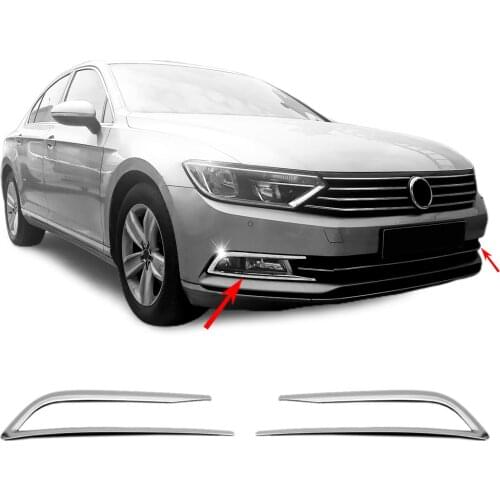 VW Passat B8 Fog Lights Frame in 2 Pcs. Stainless steel in 2015 and Beyond
