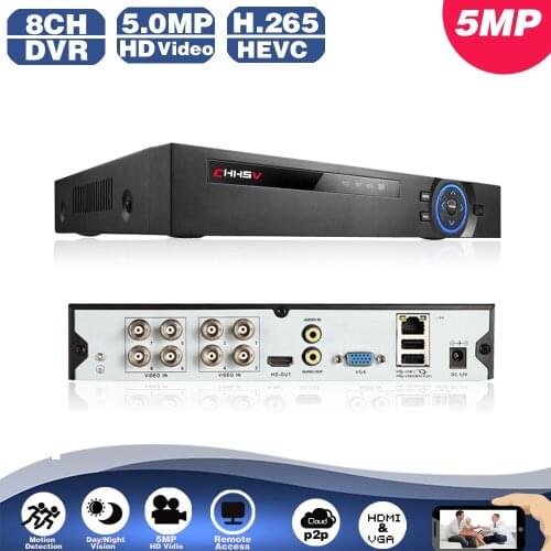 Face grasping ONVIF DVR Security AHD 8CH 5mp Remote Contrl IP BNC Camera CCTV Kit H.265 Analog Camera TVI CVI CVBS zoom