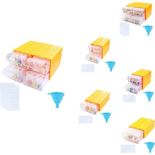 5D Diamond Painting Beads Storage Container With Detachable Boxes And Individual Grid Bottles For Jewelry Storage Box