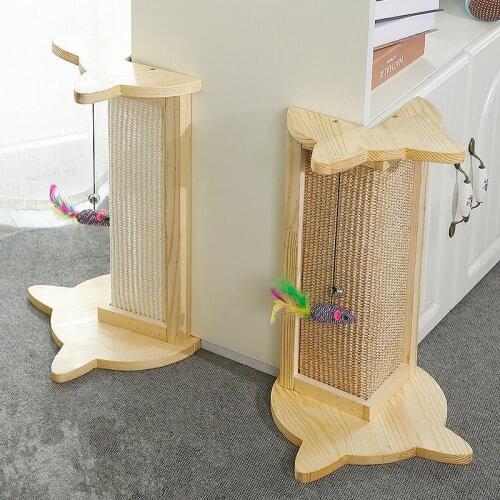 Cat Scratch Board Toy Sisal Post Cat Kitten Climbing Scratching Tree Cats Protecting Furniture Grind Claws Cat Scratcher Tree