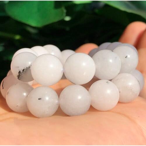 Natural Stone Rock Crystal Black Rutilated Hair Quartz Round Beads 4 6 8 10MM Fit Diy Bracelet Necklace Beads For Jewelry Making