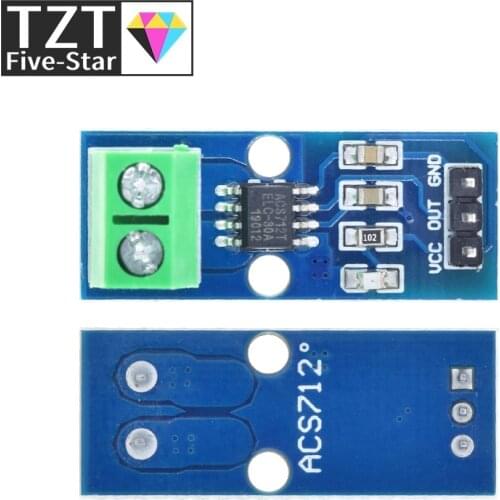 TZT Hot Sale ACS712 5A 20A 30A Range Hall Current Sensor Module ACS712 Module For Arduino 5A 20A 30A