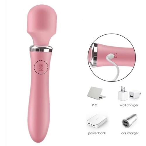 Powerful clit Vibrators for Women USB Charge AV Magic Wand Vibrator Massager Adult Sex Toys for Woman Masturbator 10 Frequency