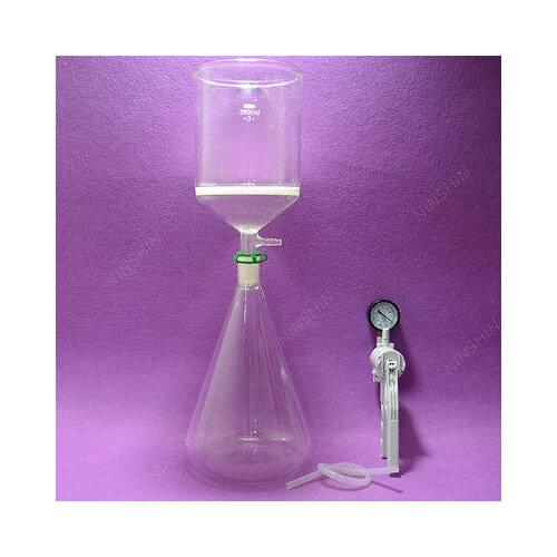 Filtration Set[3000ML Erlenmeyer Flask+2000ML Filter Funnel(3#)+Vacuum Pump]