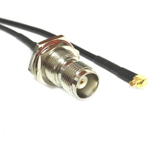 New TNC Female Jack Nut Switch MMCX Male Plug Right Angle Pigtail Cable RG174 Wholesale 20CM/50CM/100CM