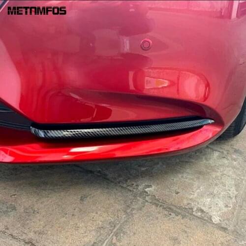 For Mazda 6 M6 Atenza 2019 2020 2021 Carbon Fiber Front Fog Light Lamp Eyelid Eyebrow Foglight Molding Trim Car Accessories