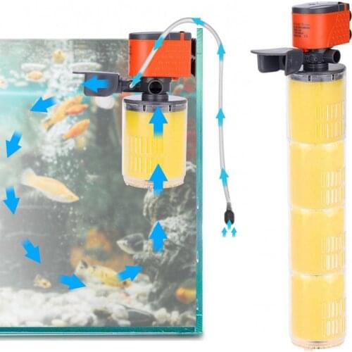 12W/18W/25W/35W Submersible Fish Tank 3-in-1 Filter Pump Oxygen Supply Water Circulation Device EU Plug Fish Tank Accessories