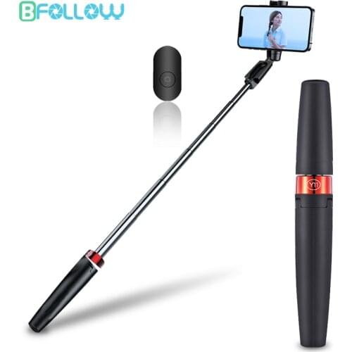 BFOLLOW 3 in 1 Selfie Stick Tripod Bluetooth Mobile Phone Holder for Mobile Phone iPhone Shoot Video Youtube Vlog Facetime