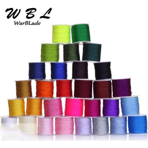 0.8mm 1mm 1.5mm 2mm Cotton Nylon Cord Thread Cord Chinese Knot Macrame Cord Braided String DIY Rope Bead Bracelet Jewelry Making