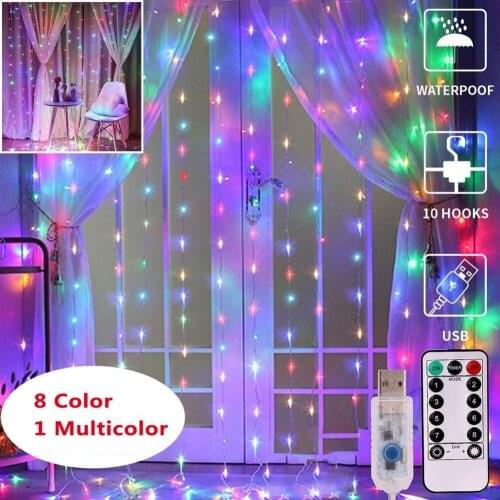 3 Meter LED Fairy Lamp Remote Control Christmas Decorations Curtain String Light Wedding Home Indoor Decoration
