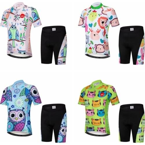 Weimostar 2019 Kids Cycling Clothing Summer Short Sleeve 3D Gel Shorts Kits Breathable Childrens Cycling Jersey Set