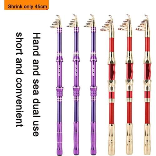 1.8M-3.0MCarbon Fiber Fishing Rod Ultra-Light And Super-Hard Short-Section Contraction Hand-Sea Dual-Use Fishing Tool