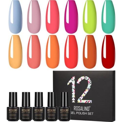 12pcs 7ml Soak off UV Gel Polish Quick Building Nail Tips Finger Extension False Nails Decoration