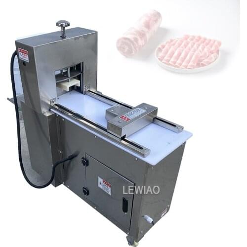 2021 Efficient Electric Meat Slicer Beef Roll Cutting Machine Commercial Cutting Lamb Roll Machine Adjustable Thickness