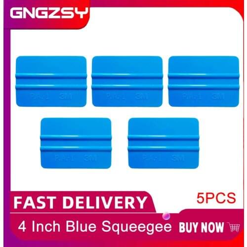 5pcs professional 3M blue soft squeegee vehicle window protective vinyl film tinting wraps car sticker scraper film tools 5A60