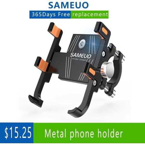 Aluminum Alloy Motorcycle Bike Mobile Phone Holder Aluminum Alloy Anti-slip Bracket GPS Clip Universal Bicycle Mobile Phone Hold