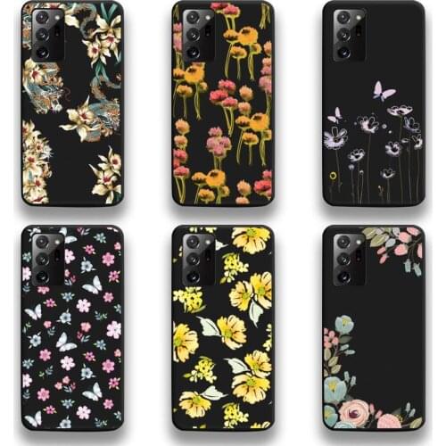 Sunflower Dragon and flower Phone Case For Samsung Galaxy Note20 ultra 7 8 9 10 Plus lite M51 M21 M31 J8 2018 Prime