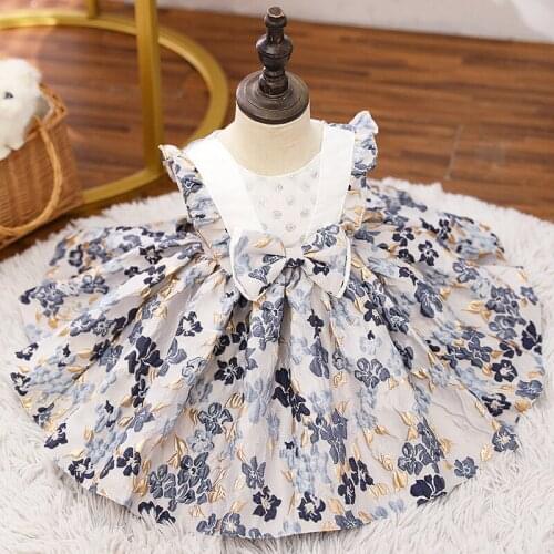 Flower Girl Dress Spanish vintage court Princess dress Kids Birthday Party for Girls Infant Children Dress baby Girls Clothing